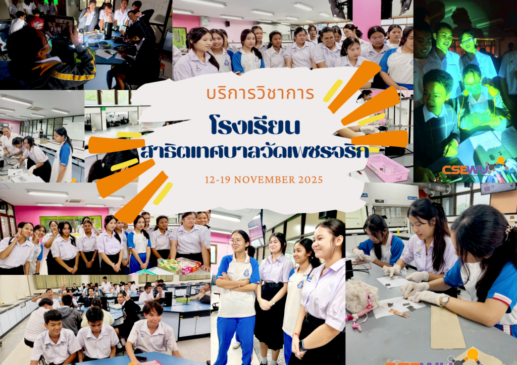 ศูนย์เครื่องมือวิทยาศาสตร์และเทคโนโลยี มหาวิทยาลัยวลัยลักษณ์ จัดกิจกรรมฝึกทักษะกระบวนการทางวิทยาศาสตร์และเทคโนโลยี ให้กับนักเรียนจากโรงเรียนสาธิตเทศบาลวัดเพชรจริก จังหวัดนครศรีธรรมราช ในระหว่างวันที่ 12 – 19 พฤศจิกายน 2568